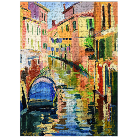 puzzleplate Venetian Canal with Colorful Reflections 500 Jigsaw Puzzle