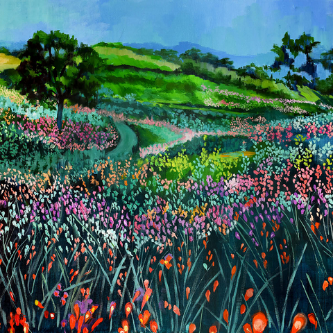 Vibrant Wildflower Meadow 1000 Jigsaw Puzzle 3D Modell