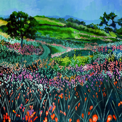 Vibrant Wildflower Meadow 500 Jigsaw Puzzle 3D Modell