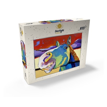 Whimsical Horse Portrait in Bold Colors 1000 Jigsaw Puzzle box view2