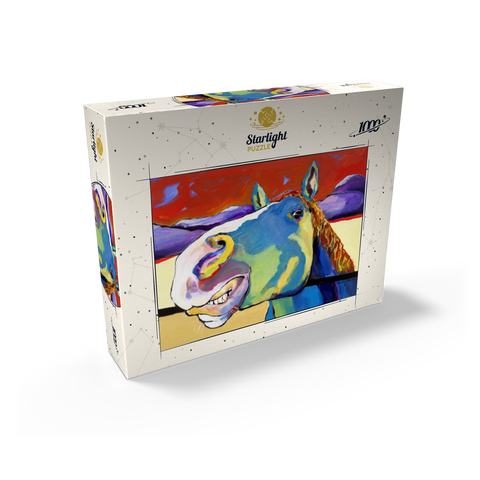 Whimsical Horse Portrait in Bold Colors 1000 Jigsaw Puzzle box view2
