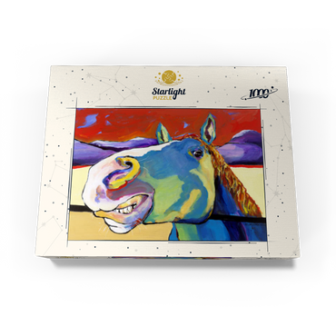 Whimsical Horse Portrait in Bold Colors 1000 Jigsaw Puzzle box view3