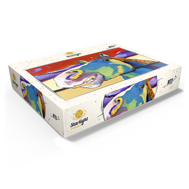 Whimsical Horse Portrait in Bold Colors 100 Jigsaw Puzzle box view1