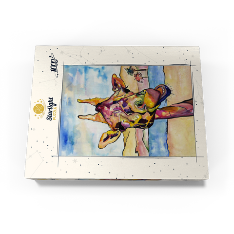 Colorful Giraffe in Desert Landscape 1000 Jigsaw Puzzle box view3