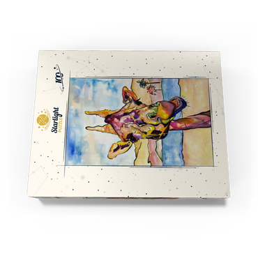 Colorful Giraffe in Desert Landscape 100 Jigsaw Puzzle box view3