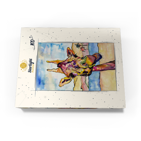 Colorful Giraffe in Desert Landscape 100 Jigsaw Puzzle box view3
