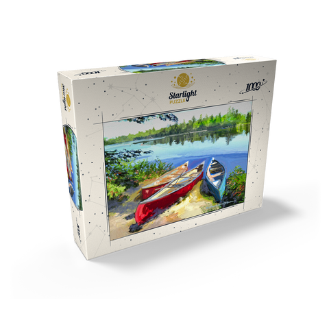 Scenic Canoes by the Lake 1000 Jigsaw Puzzle box view2