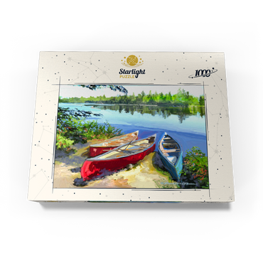 Scenic Canoes by the Lake 1000 Jigsaw Puzzle box view3
