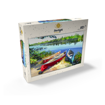 Scenic Canoes by the Lake 100 Jigsaw Puzzle box view2