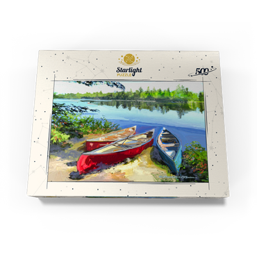 Scenic Canoes by the Lake 500 Jigsaw Puzzle box view3