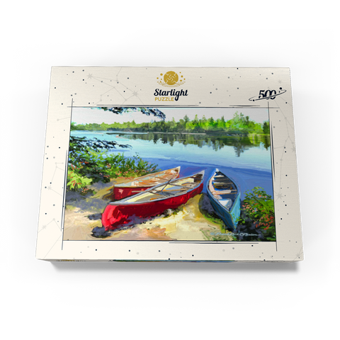 Scenic Canoes by the Lake 500 Jigsaw Puzzle box view3