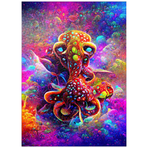 puzzleplate Colorful Bioluminescent Underwater World 1000 Jigsaw Puzzle