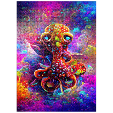 puzzleplate Colorful Bioluminescent Underwater World 500 Jigsaw Puzzle