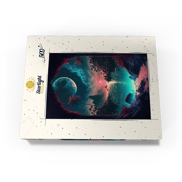 Moonlit Tropical Bay with Reflective Waters 500 Jigsaw Puzzle box view3