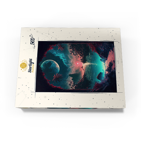 Moonlit Tropical Bay with Reflective Waters 500 Jigsaw Puzzle box view3