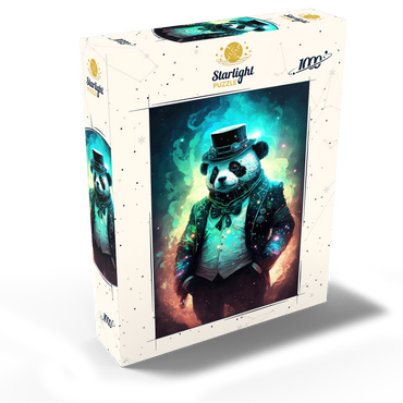 Steampunk Panda - Fantasy Digital Art with Glow Effects 1000 Jigsaw Puzzle box view2