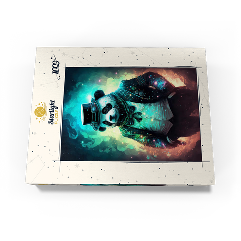Steampunk Panda - Fantasy Digital Art with Glow Effects 1000 Jigsaw Puzzle box view3