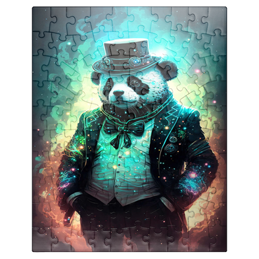 puzzleplate Steampunk Panda - Fantasy Digital Art with Glow Effects 100 Jigsaw Puzzle