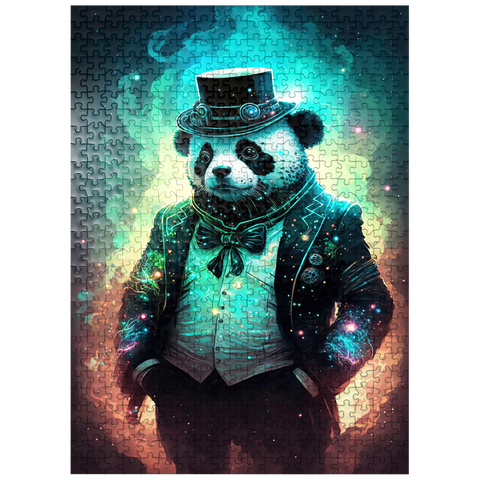 puzzleplate Steampunk Panda - Fantasy Digital Art with Glow Effects 500 Jigsaw Puzzle