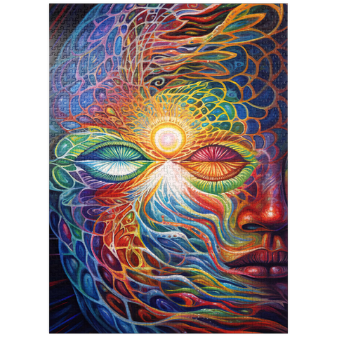 puzzleplate Psychedelic Visionary Face 1000 Jigsaw Puzzle