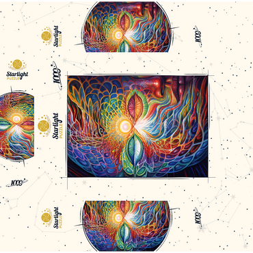 Psychedelic Visionary Face 1000 Jigsaw Puzzle box 3D Modell