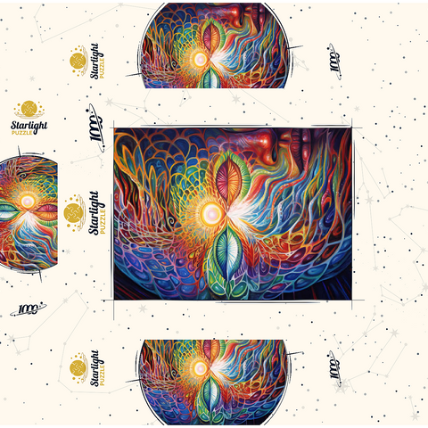 Psychedelic Visionary Face 1000 Jigsaw Puzzle box 3D Modell
