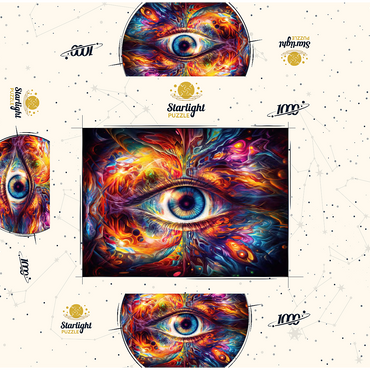 Psychedelic Eye 1000 Jigsaw Puzzle box 3D Modell