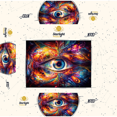 Psychedelic Eye 1000 Jigsaw Puzzle box 3D Modell