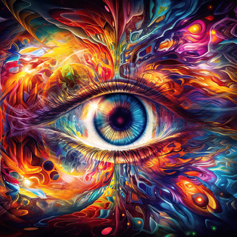 Psychedelic Eye 100 Jigsaw Puzzle 3D Modell