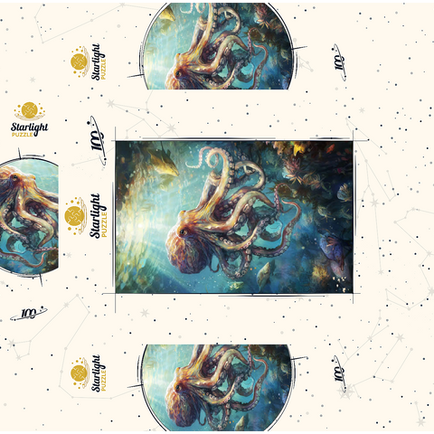Majestic Octopus 100 Jigsaw Puzzle box 3D Modell