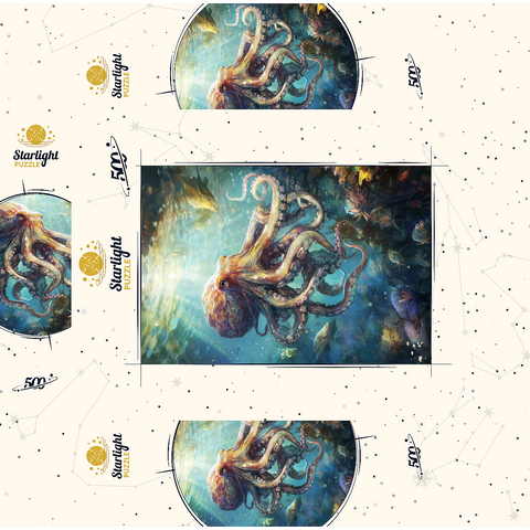 Majestic Octopus 500 Jigsaw Puzzle box 3D Modell