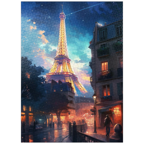 puzzleplate Eiffel Tower at Night - Dreamy Paris Cityscape 1000 Jigsaw Puzzle
