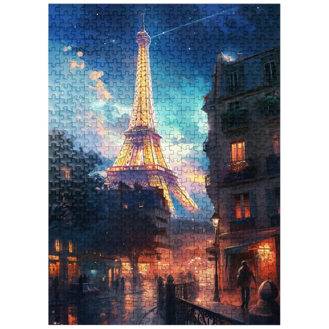 puzzleplate Eiffel Tower at Night - Dreamy Paris Cityscape 500 Jigsaw Puzzle
