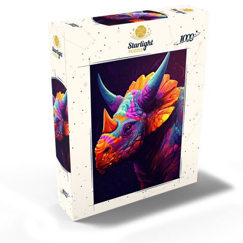Vibrant Triceratops 1000 Jigsaw Puzzle box view2