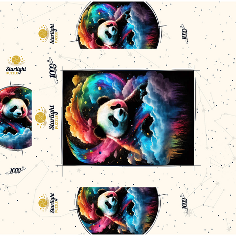 Cosmic Panda 1000 Jigsaw Puzzle box 3D Modell