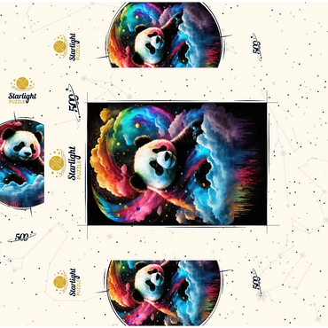 Cosmic Panda 500 Jigsaw Puzzle box 3D Modell