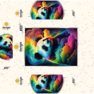 Dreamy Cosmic Panda 1000 Jigsaw Puzzle box 3D Modell