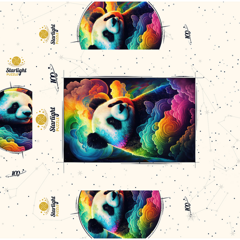 Dreamy Cosmic Panda 100 Jigsaw Puzzle box 3D Modell