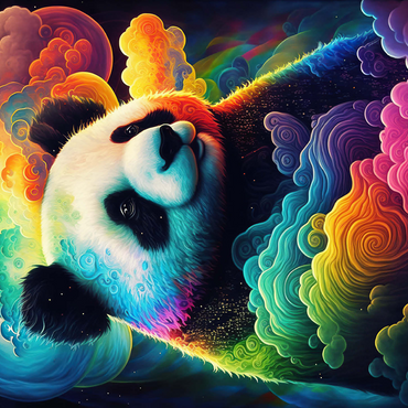 Dreamy Cosmic Panda 500 Jigsaw Puzzle 3D Modell