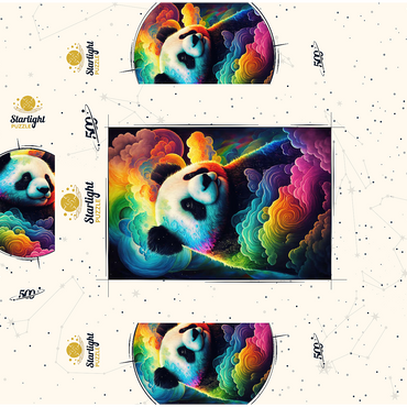 Dreamy Cosmic Panda 500 Jigsaw Puzzle box 3D Modell