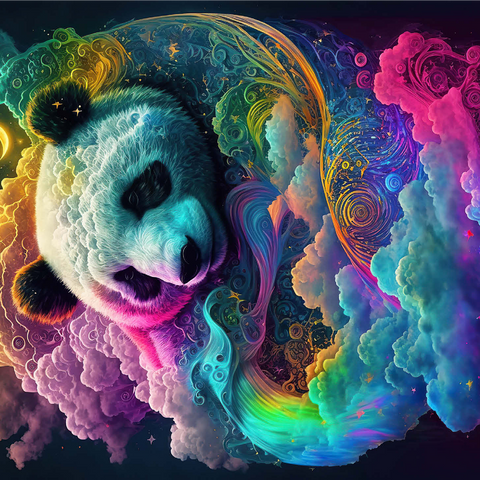 Celestial Panda 1000 Jigsaw Puzzle 3D Modell