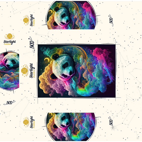 Celestial Panda 500 Jigsaw Puzzle box 3D Modell