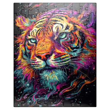 puzzleplate Neon Tiger 100 Jigsaw Puzzle