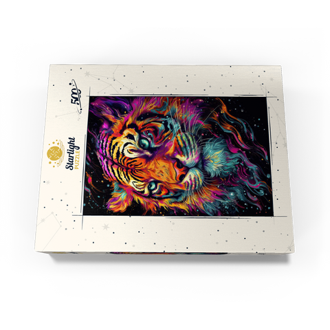 Neon Tiger 500 Jigsaw Puzzle box view3