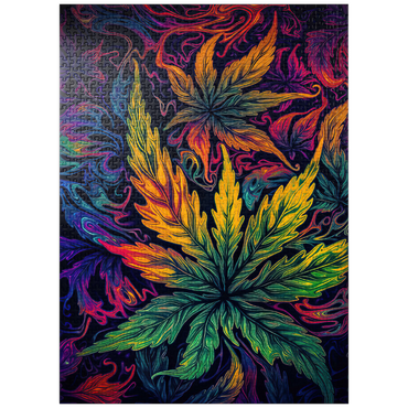 puzzleplate Psychedelic Leaves 1000 Jigsaw Puzzle