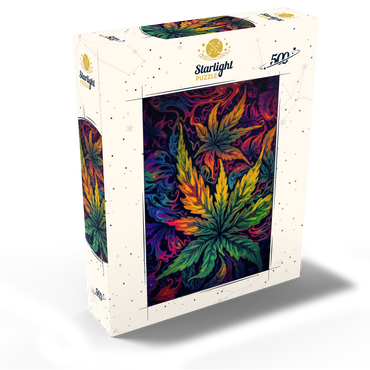 Psychedelic Leaves 500 Jigsaw Puzzle box view2