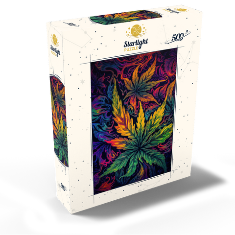 Psychedelic Leaves 500 Jigsaw Puzzle box view2
