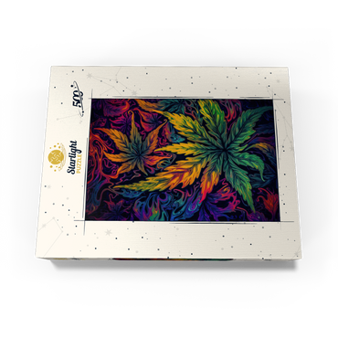 Psychedelic Leaves 500 Jigsaw Puzzle box view3