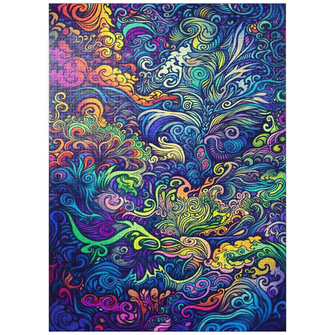 puzzleplate Psychedelic Swirls 1000 Jigsaw Puzzle