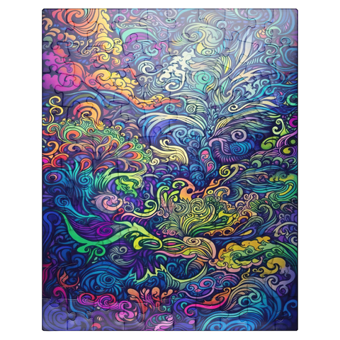 puzzleplate Psychedelic Swirls 100 Jigsaw Puzzle